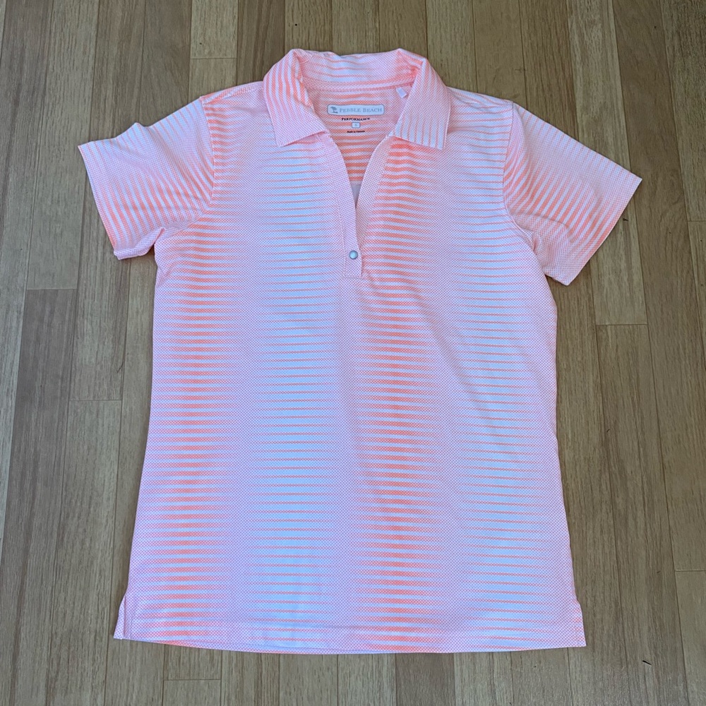 PEBBLE BEACH Performance Golf Polo Tee Size S NWOT
